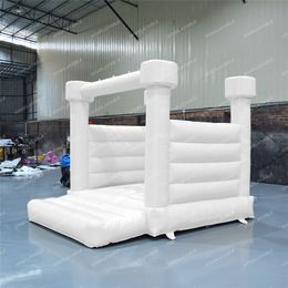 Activities blow up pastel jumping castle inflatable white modern bouncer for Wedding