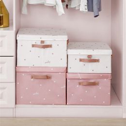 Foldable Storage Box Organiser Clothes Storage Box With Lids Household Wardrobe Cases Container For Books Toys And Quilt Blanket 210330