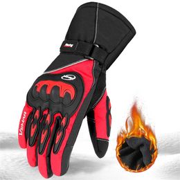 Winter Thermal Snowboarding Ski Gloves Snow Mittens Waterproof Touch Screen Skiing Breathable Hardshell Protection M/L/XL 220106