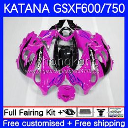 Body Kit For SUZUKI KATANA GSXF750 GSXF 600 750 CC GSX600F Rose black 03 04 05 06 07 18No.65 600CC GSX750F GSXF-750 GSXF600 750CC 2003 2004 2005 2006 2007 OEM Fairings