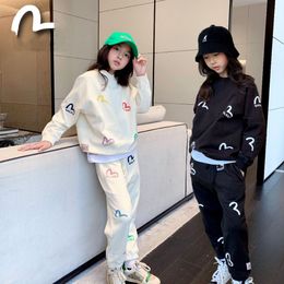 Childrens sets Kids boys Girls pullover Cotton hoodie + Pants Sportsuit Autumn Letters Children's casual Clothes tops