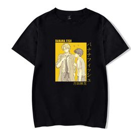 Banana Fish T-shirt Anime Round Neck Casual Short Sleeve Harajuku Streetwear Cloth Y0809