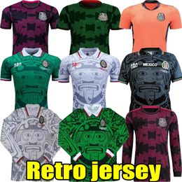 Retro classic Mexico soccer jerseys 1970 1985 1986 1994 1995 1996 1997 1998 1999 2006 2010 BORGETTI HERNANDEZ CAMPOS BLANCO H.SANCHEZ R.Marquez sports football shirt