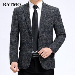 Batmo arrival high quality smart plaid casual blazer men,men's casual suits,men's jackets plus-size M-3XL 507 220310