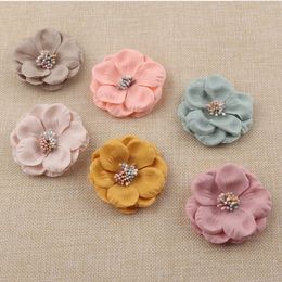 New DIY Accessories Craft Fabric Flowers Kids Girl Hair Flowers Mauve Colour DIY Flowers For Wedding Decoration