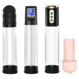 NXY Sex toy extension Electric Penis Pump Dick Enlargement Vacuum Device Male Masturbator Enhancer Erection Trainer Toys For Men 1202