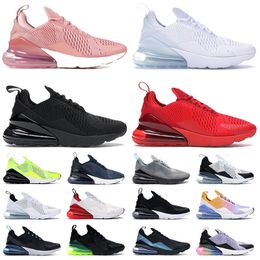 270 Mens Womens Running Outdoor Shoes 270s Designer All Black White Navy Blue Photo Bule Cool Grey Barely Rose Pink Red Men Woman Sneakers Trainers Size 36-45