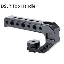 Universal DSLR Top Handle Grip Video Stabilising Extender w Cold Shoe Mounts for Monitors Microphones LED Video Light