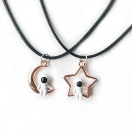 Chains Ins Wind Star Moon Astronaut Necklace Navigator Couple