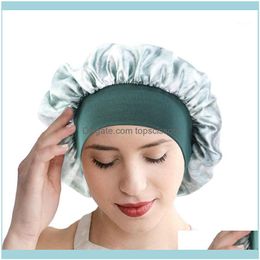 & Tools Productswomen Sleep Night Cap Wide Band Floral Print Satin Bonnet Beauty Hair Care Chemo Beanie Lady Aessories Wholesale1 Drop Deliv