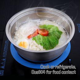 304 stainless steel mixing bowl non-slip nesting bowl set with lid mixing for salad cooking