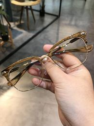 Fashion Sunglasses Frames JIANDAN Classic Retro Nature Color Frame For Women And Men Decorative Glasses