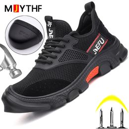 High Quality Indestructible Safety Shoes Men Boots Steel Toe Shoes Breathable Work Shoes Sneakers Male Industrial Security