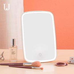 New LED Mirror Intelligent Portable Desktop Ladies Makeup Light Adjustable for Women Girls Rectangle Mirrors