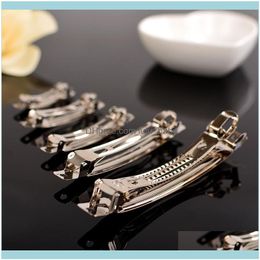 Headbands Jewelry10Pcs/Lot Handmade Rhodium Metal Spring Clip Base 4 5 6 8 10Cm Women Blank Hair Claws Trays Setting Diy Jewellery Aessories D