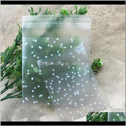 100Pcs Plastic Transparent Cellophane Polka Dot Candy Cookie Bag With Diy Self Adhesive Pouch Celofan For Party Bidpl Wrap Tw0A6