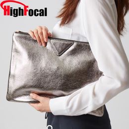 Retro Pu Leather A4 Briefcase Clutch Bag Women Day Envelope Bags Luxury Designer Lady Handbags A50 Evening