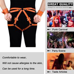 Belts Women's Belt Harness Garters Bondage Buttocks Restraint Hand Punk Goth Leather Sword Stockings Suspender Pole Dance Rave