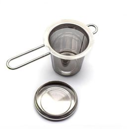 Teapot tea strainer cap 304 stainless steel loose leaf infuser basket Philtre big lid