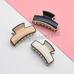 Vintage Resin Hair Clips Pin Fashion Geometric Barrettes Hair Claw Clip Headwear For Girls Women Hair Accessories