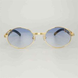 Retro Raw Impression Buffalo Horn Men's Sunglasses Mens Sun Glasses Oval Myopia Lentes De Sol Reading Glasses French
