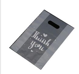 Thank You Plastic Gift Bag Cloth Storage Shopping Bag with Handle Party Wedding Plastic Candy Cake Wrapping