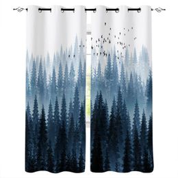 Curtain & Drapes Chinese Landscape Painting For Kids Boy Girl Bedroom Living Room Curtains Custom Drape Kitchen Window Door