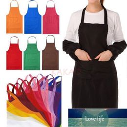 1pc 60x70cm Pure Color Neck Strap Bib Apron Waterproof Restaurant And Home Kitchen Apron Factory price expert design Quality Latest Style Original Status