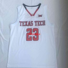 #23 Jarrett Culver Texas Tech Basketball Jersey Retro throwback stitched embroidery jerseys Ncaa XS-6XL