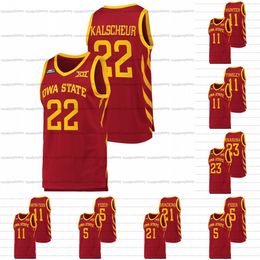 Custom Iowa State Cyclones 2021-22 Basketball Jersey Gabe Kalscheur Izaiah Brockington Aljaz Kunc Craig Brackins Jamaal