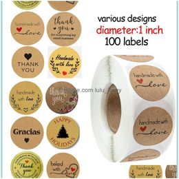 Jewellery Packaging & Display Jewelryjewelry Pouches Bags 100Pcs Gold Foil Stickers Thank You For Supporting My Small Business Labels Paper W