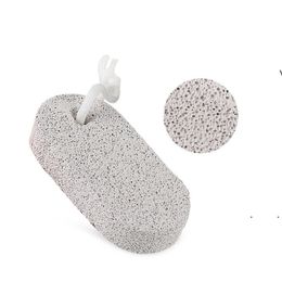 new Double Sided Foots Grinding Stone Cleaning Brush Foot Skin Care Clean Tool Natural Pumice Stones Pedicure Exfoliate Tools EWB7972