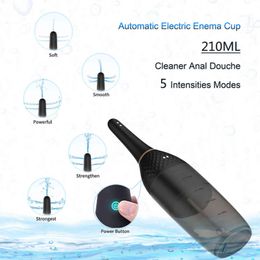 Anal sex toys Automatic Electric Anal Cleaner Enema Douche Shower Vibrator For Men Women Gay Lesbian Hygienic Health Care Intestine Cleaning 1123