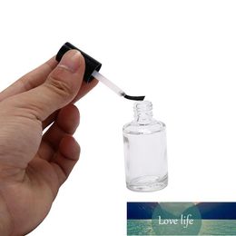 Storage Bottles & Jars Transparent Glass Empty Nail Polish Bottle With Brush Cosmetic Containers 10ml 15ml High Quality