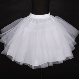 Top Quality White Tulle Layers Puffy Little Petticoat Wedding Accessories Underskirt Baby Girl Tutu Skirt 210331