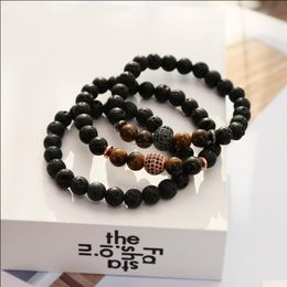 Beaded, Strands Bracelets Jewelrymicro-Inlaid Zircon Beads Men And Women Aura Cure Essential Oil Diffusion Yoga Bracelet Drop Delivery 2021