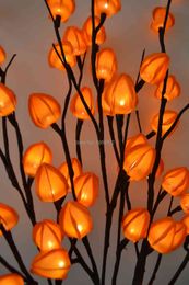 Chinese Lantern Lamp Vase Floral Lights Home Garden Desktop Party Decoration Holiday Gift Blossom Branch