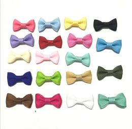 2021 new Cut mini tie bow clip, toddle bow clip, Solid Ribbon bow Snap Clip 100pcs