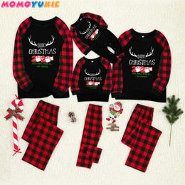 Family Matching Christmas Pajamas Sets Year's Mom and Dad Baby Kid Clothes Print Family Outfits Sleepwear Nightwear 210713