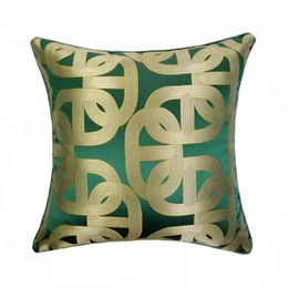 dark green pillow cases UK - Modern Woven Geometry Home Decorative Dark Green Chain Pillow Case Soild woven Sofa Chair Cushion Cover 45x45 cm 1pc lot 2 types 210401