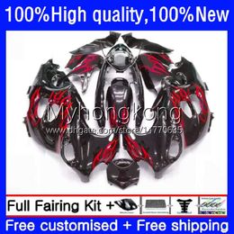 Body For SUZUKI KATANA GSXF600 GSXF750 GSXF 600 750 CC 98-02 17No.124 GSX600F 600CC 750CC 1998 1999 2000 2001 2002 GSX750F GSXF-600 98 99 00 01 02 OEM Fairing Red flames