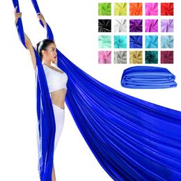 PRIOR FITNESS 6 Meters Yoga Aerial Silks Fabric for Acrobatic Fly Yoga swing Silk Dance Antigravity Hammock Q0219