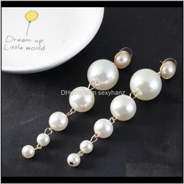 Dangle & Chandelier Jewellery Delivery 2021 Fashion Elegant Simulation Long Pearl Earrings Drop Thread Itself For The Wedding Party Simple Temp