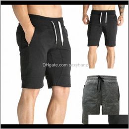 Shorts Clothing Apparel Drop Delivery 2021 Mens Zipper Pocket Casual Elastic Waist Harem Training Jogger Sport Short Pants 7Yjy# Cpynu