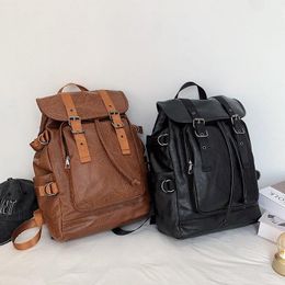 Men's PU Backpack Simulated Leather Women's Shoulder Bag Luxury Design Handbag School Girl Phone Bags Vacation