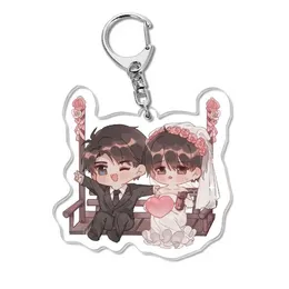 Po Yun Keychain Women Double Sided Acrylic Key Chain Cartoon Figure Men Pendant Fashion Novel Jiang Ting Yan Ya Key Ring Brelok