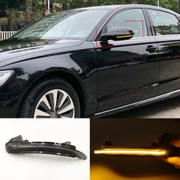 1 Pair Dynamic Blinker Side Mirror indicator LED Turn Signal Light For Audi A6 RS6 4G C7 7.5 2012 2013 2014 2015 2016 2017 2018