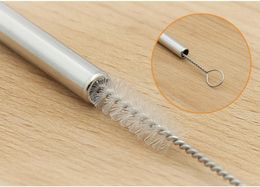 17.5 cm straw feeding bottle cleaner stainless steel cleaning brush drain pipe nylon wire
