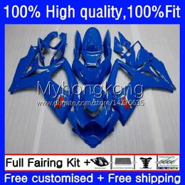 Injection Mould ALL Blue Fairings For SUZUKI GSXR600 GSXR-750 750CC GSX-R750 K6 06-07 21No.23 GSXR 600 750 CC 600CC GSX-R600 06 07 GSXR-600 GSXR750 2006 2007 OEM Bodys