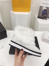 personality woman new style brand design casual boots soft wool flower buckle hot pearl rhinstone snow boots